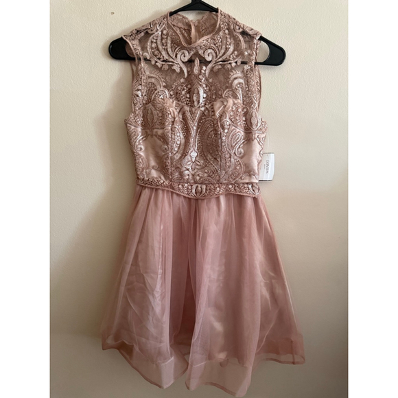 Unbranded Dresses & Skirts - Women's Davids Bridal Rose Gold Sequin Mini Dress Juniors 3